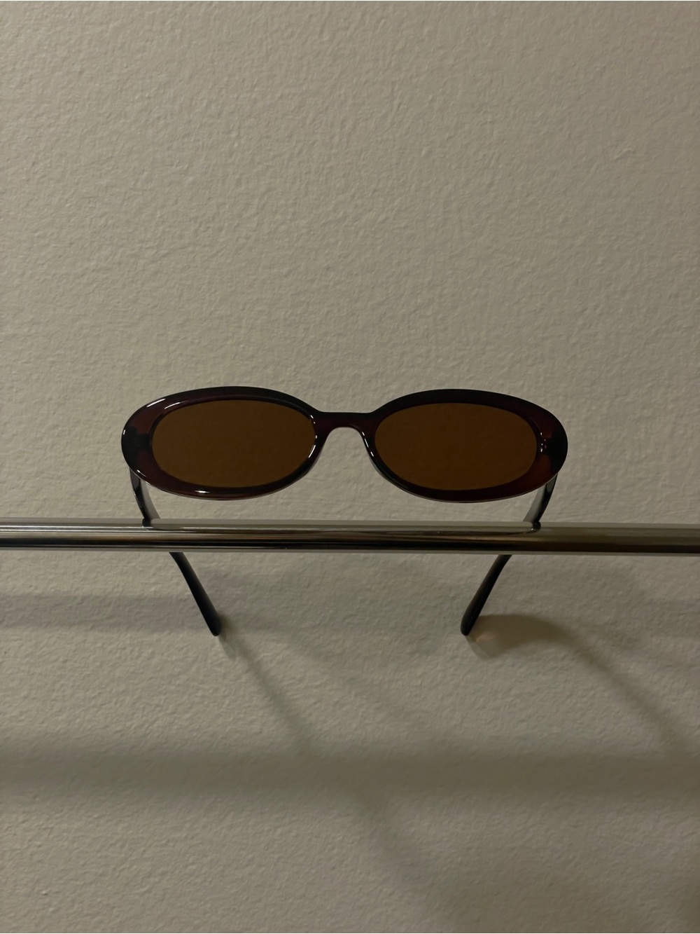 90s Oval Women's Sunglasses in Dark Brown - Picture 3 of 5